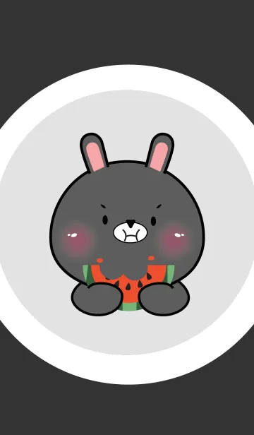 [LINE着せ替え] Cute Black Rabbit Simple Theme 2 (JP)の画像1