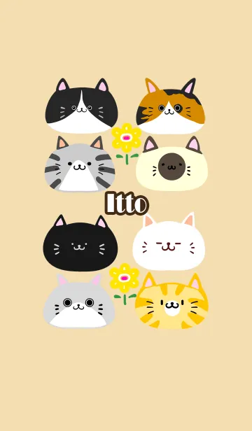 [LINE着せ替え] いっと用可愛い北欧風ネコの着せかえの画像1