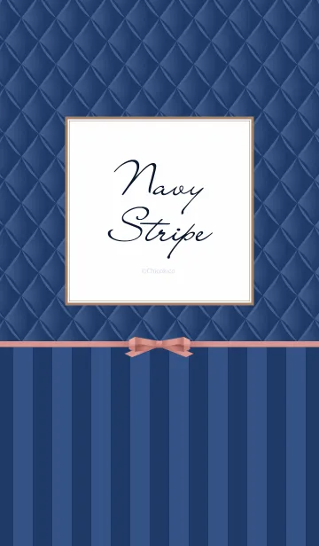 [LINE着せ替え] Navy Stripeの画像1