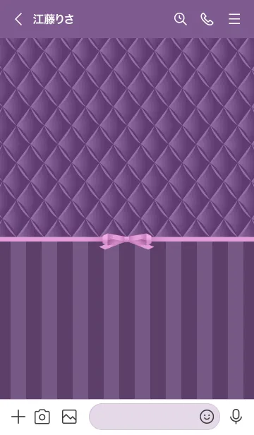 [LINE着せ替え] Purple Stripeの画像3