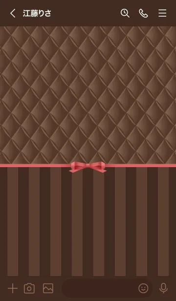 [LINE着せ替え] Chocolate Stripeの画像3