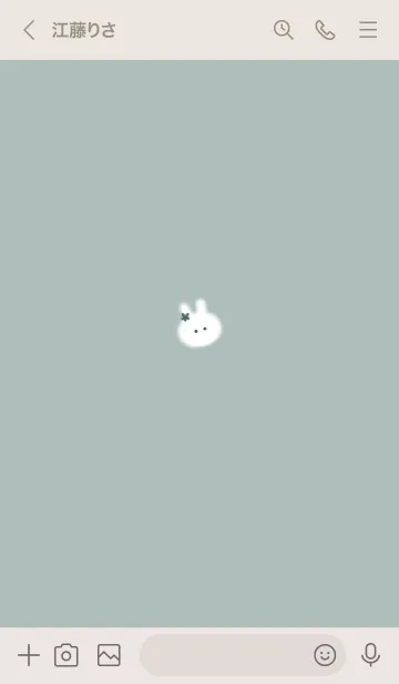 [LINE着せ替え] ～うさぎ♥グリーン12_1～の画像3