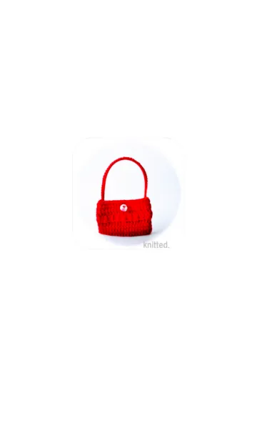 [LINE着せ替え] knitted bag -cherry color-006の画像1
