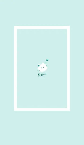 [LINE着せ替え] ～猫とハート♥ブルー07_1～の画像1