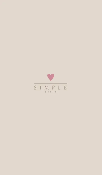 [LINE着せ替え] DUSKY BEIGE.SIMPLE -HEART- 16の画像1