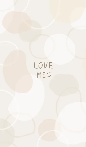 [LINE着せ替え] 丸と輪っか くすみ ベージュ4の画像1