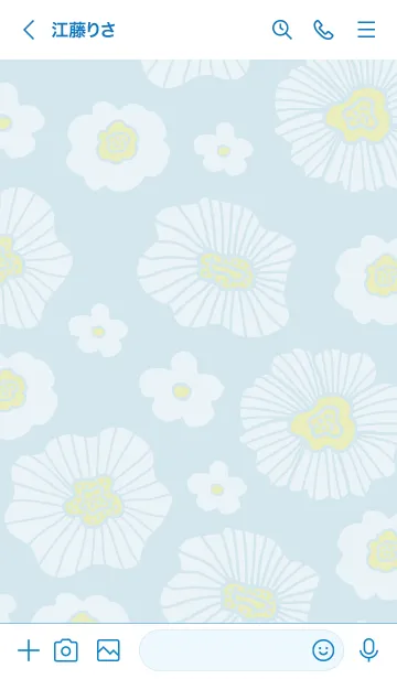 [LINE着せ替え] 白いお花たくさん18の画像3