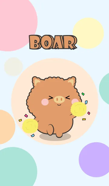 [LINE着せ替え] Color Cute Boar  FuFu Theme (JP)の画像1