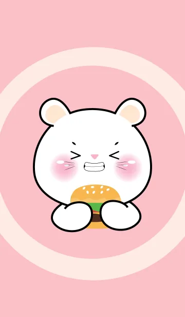 [LINE着せ替え] Cute White Mouse Simple Theme 2 (JP)の画像1