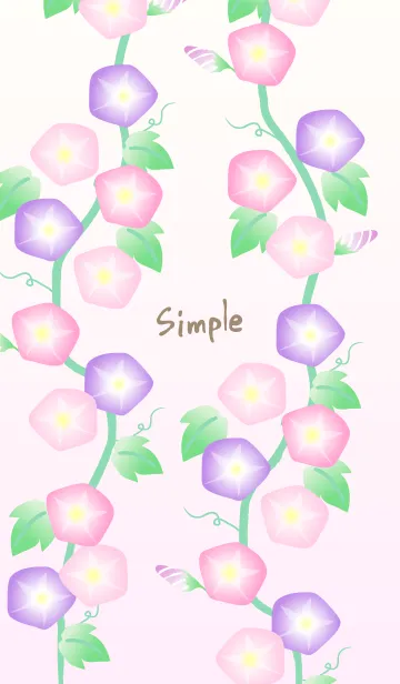 [LINE着せ替え] 朝顔 シンプル25の画像1