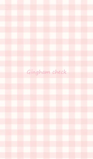 [LINE着せ替え] ギンガムチェック -ivory pink-の画像1