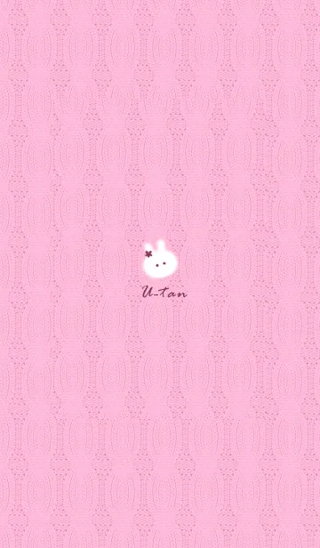 [LINE着せ替え] ～うさぎとニット♥ピンク05_1～の画像1