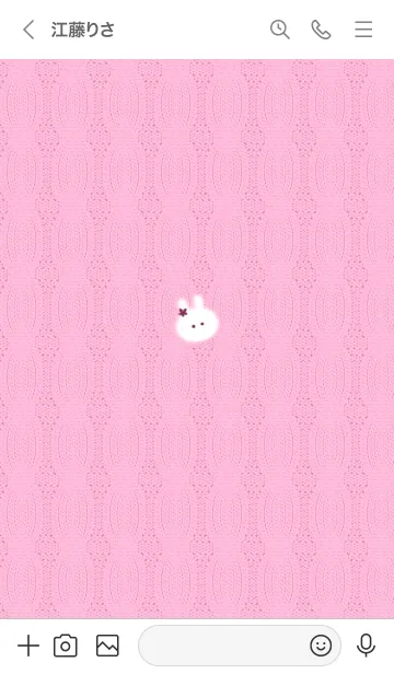 [LINE着せ替え] ～うさぎとニット♥ピンク05_1～の画像3