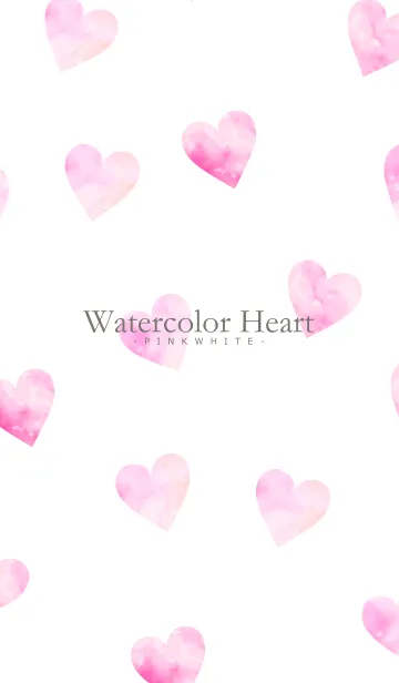 [LINE着せ替え] Watercolor-Heart PINKWHITE 4の画像1