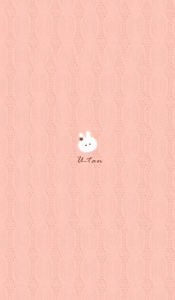 [LINE着せ替え] ～うさぎとニット♥オレンジ06_1～の画像1