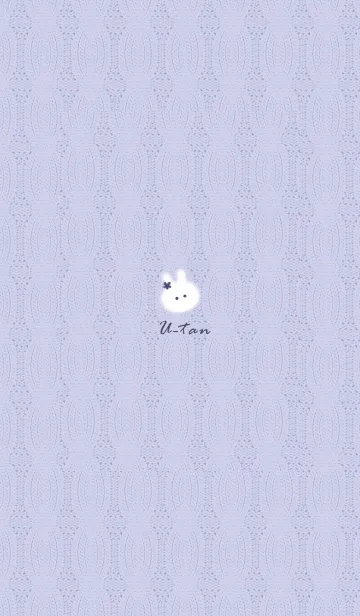 [LINE着せ替え] ～うさぎとニット♥パープル09_1～の画像1