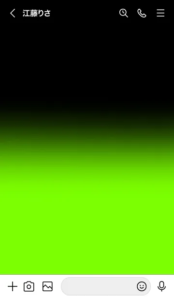 [LINE着せ替え] Black & Neon Green Theme (JP)の画像3