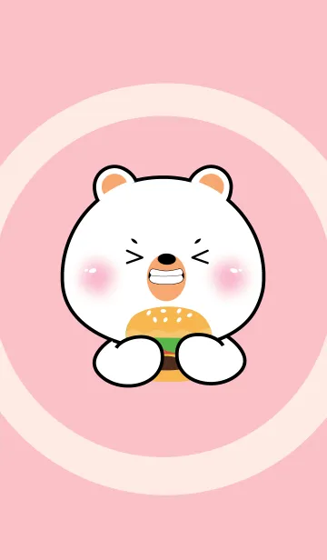 [LINE着せ替え] Cute White Bear Simple Theme 2 (JP)の画像1
