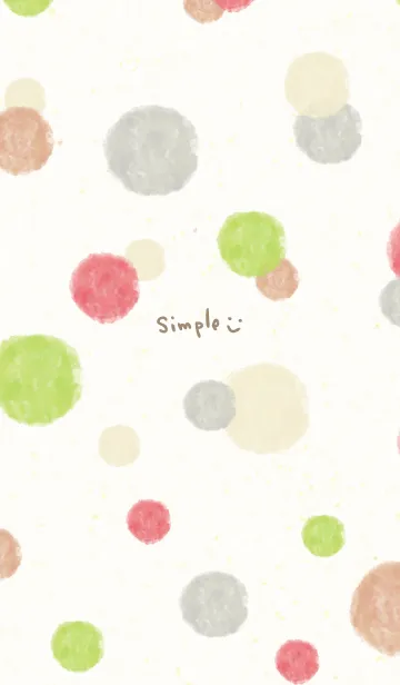 [LINE着せ替え] 水彩ドット 赤色とか緑色20の画像1