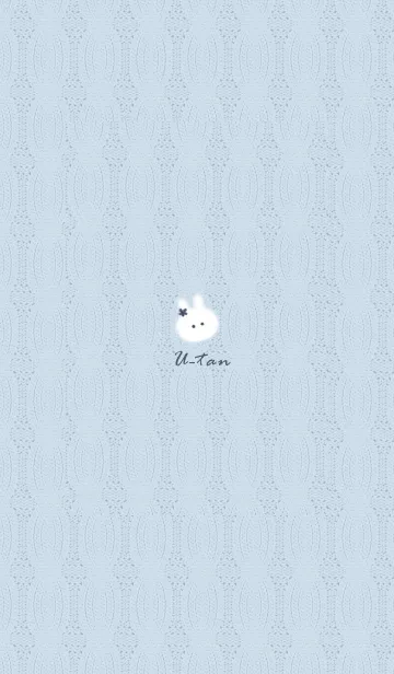 [LINE着せ替え] ～うさぎとニット♥ブルー08_1～の画像1