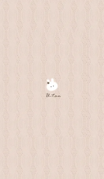 [LINE着せ替え] ～うさぎとニット♥ブラウン12_1～の画像1