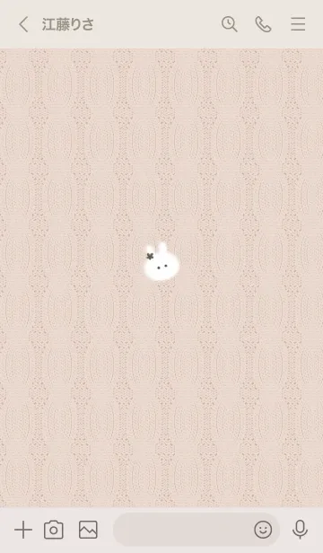 [LINE着せ替え] ～うさぎとニット♥ブラウン12_1～の画像3