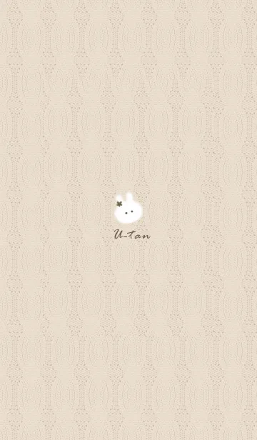[LINE着せ替え] ～うさぎとニット♥ベージュ13_1～の画像1