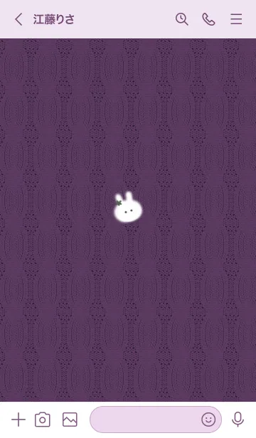 [LINE着せ替え] ～うさぎとニット♥ピンクパープル25_1～の画像3