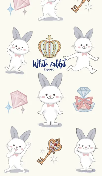 [LINE着せ替え] しろうさ♡White rabbitの画像1