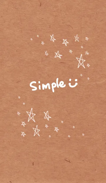 [LINE着せ替え] クラフト紙手書き白星18の画像1