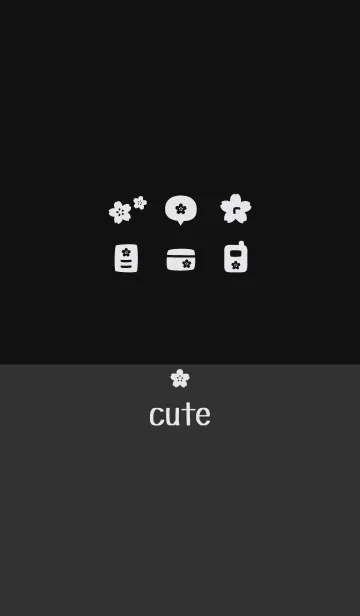 [LINE着せ替え] さくら[ブラック]の画像1