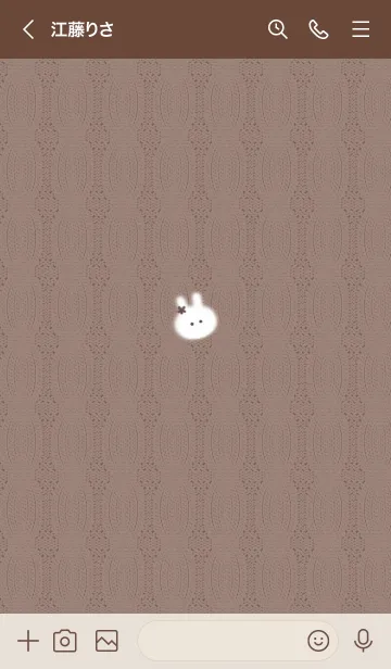 [LINE着せ替え] ～うさぎとニット♥ブラウン28_1～の画像3