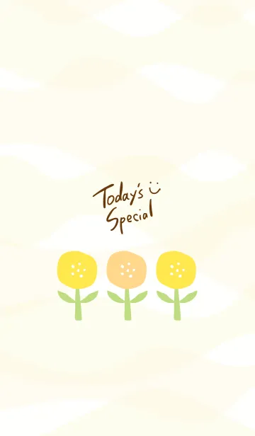3つの黄色の花 3の着せ替えメイン画像