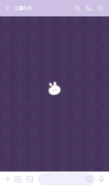 [LINE着せ替え] ～うさぎとニット♥パープル24_1～の画像3