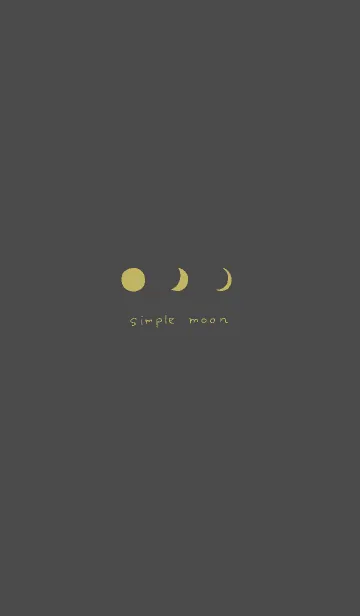 [LINE着せ替え] Simple moon/グレーブラックの画像1