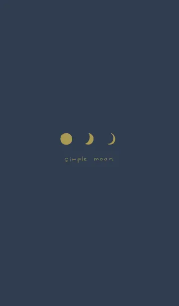 [LINE着せ替え] Simple moon/ネイビーの画像1