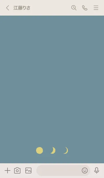 [LINE着せ替え] Simple moon/くすみブルーの画像3