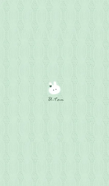 [LINE着せ替え] ～うさぎとニット♥グリーン15_1～の画像1
