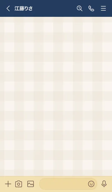 [LINE着せ替え] 茶ギンガムチェック-スマイル21-の画像3