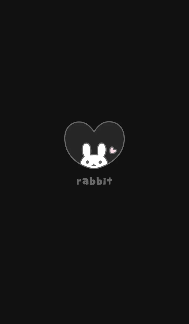 [LINE着せ替え] Rabbits Heart / Blackの画像1