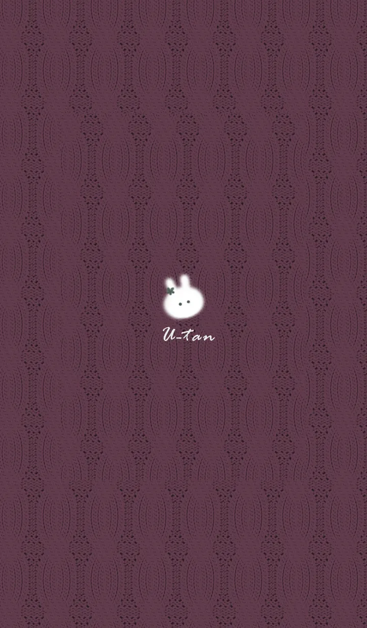 [LINE着せ替え] ～うさぎとニット♥小豆色26_1～の画像1