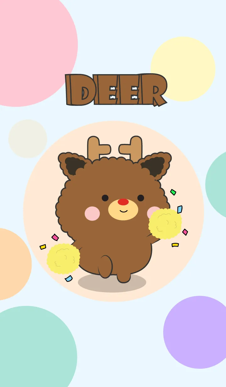 [LINE着せ替え] Color Cute Deer  FuFu Theme (JP)の画像1