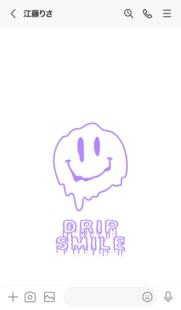 [LINE着せ替え] ドリップ スマイル 68の画像3