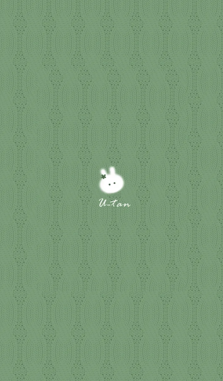 [LINE着せ替え] ～うさぎとニット♥グリーン30_1～の画像1