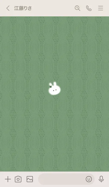 [LINE着せ替え] ～うさぎとニット♥グリーン30_1～の画像3