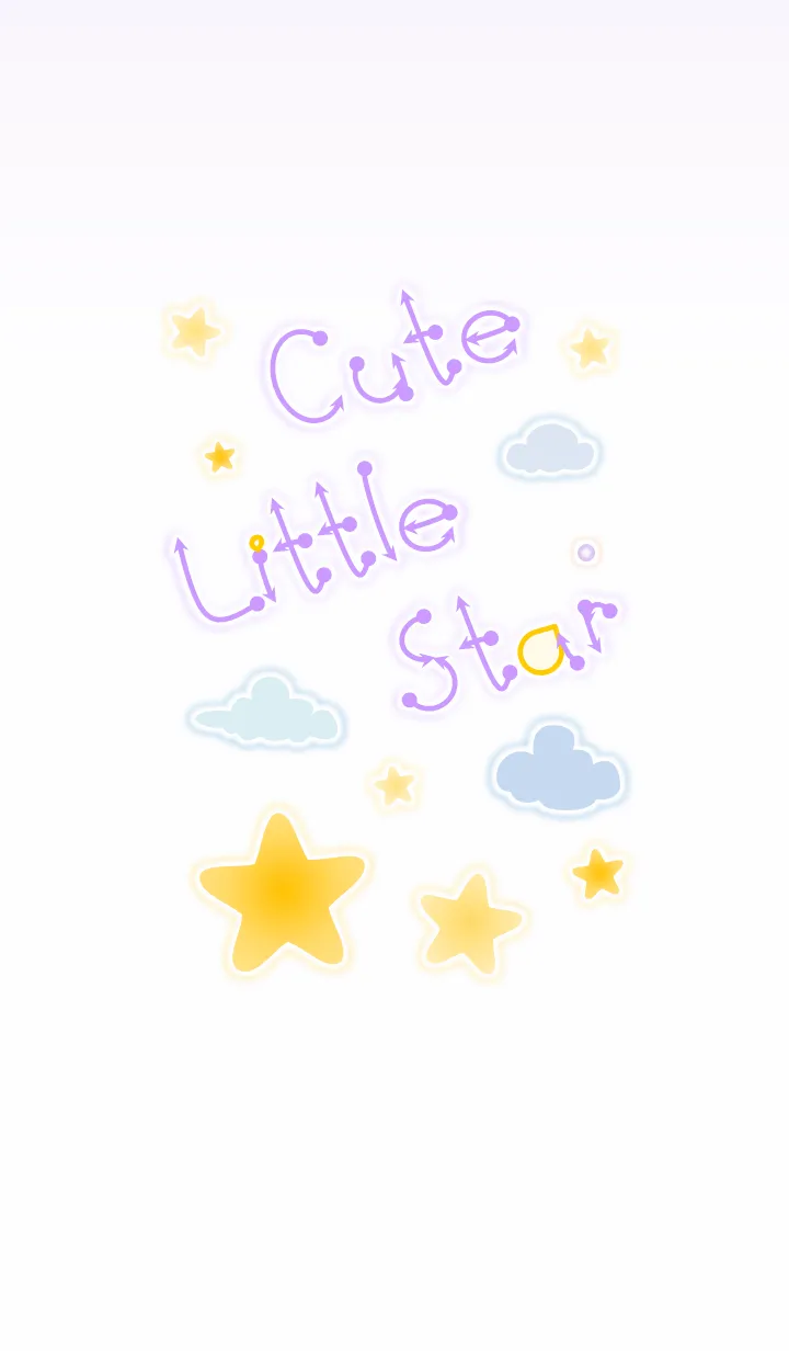 [LINE着せ替え] Cute Little Star 2.1！ (Violet Ver.2)の画像1