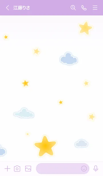 [LINE着せ替え] Cute Little Star 2.1！ (Violet Ver.2)の画像3