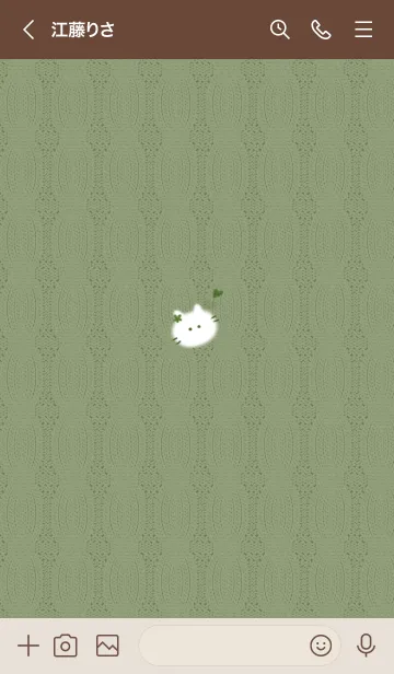 [LINE着せ替え] ～猫とニット♥グリーン07_1～の画像3