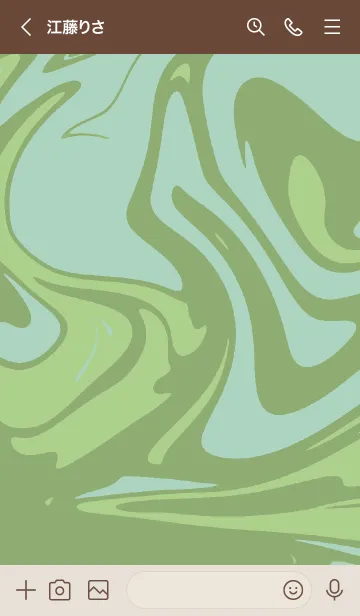 [LINE着せ替え] カーキ : マーブルの画像3