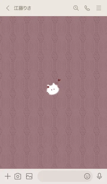 [LINE着せ替え] ～猫とニット♥ピンク01_1～の画像3